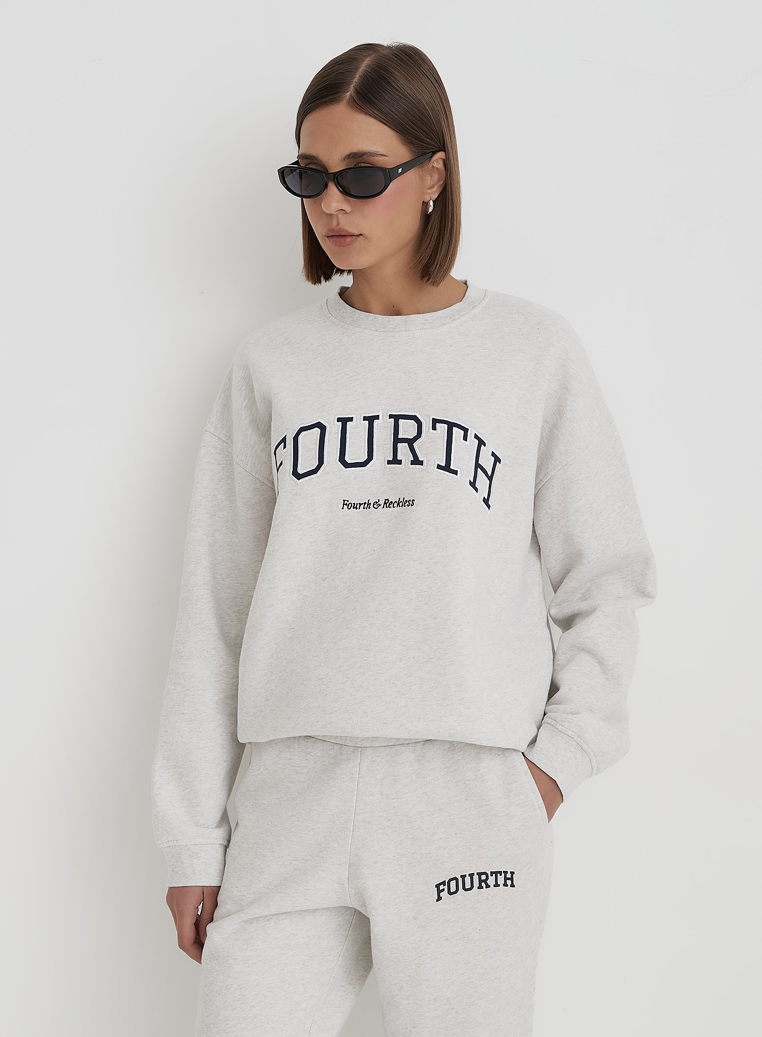 Grey Fourth Slogan Classic Longline Sweatshirt